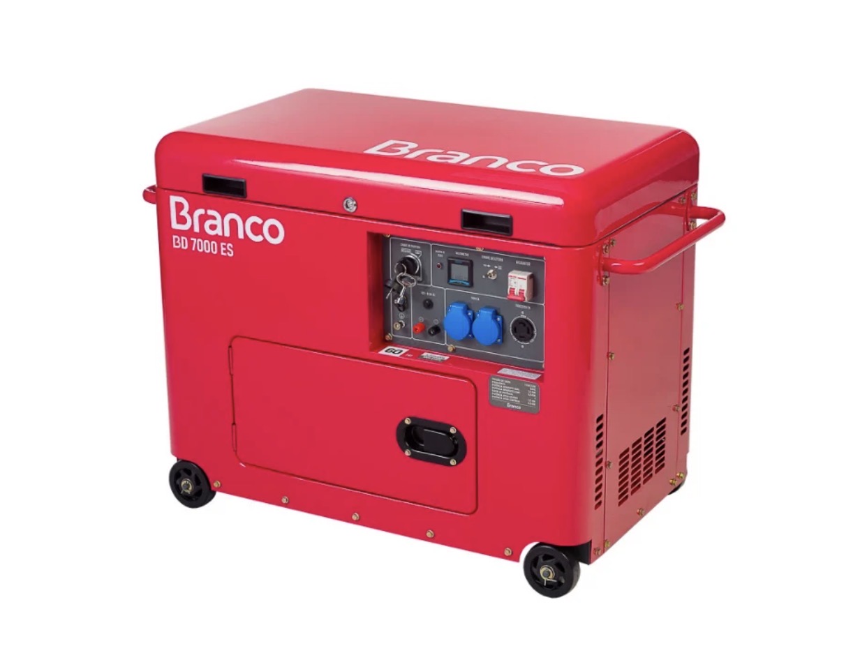 Gerador Diesel BD7000ES Branco Cabinado Apto a ATS