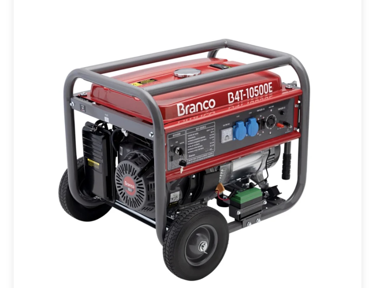Gerador a gasolina Branco B4T-9000 E Partida Elétrica 127/220V - Imagem 2